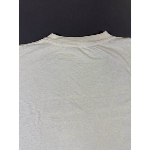 Vintage 90s New York NY Spell Out Art Logo Pattern Tribal White Shirt Short Heel - Picture 10 of 15